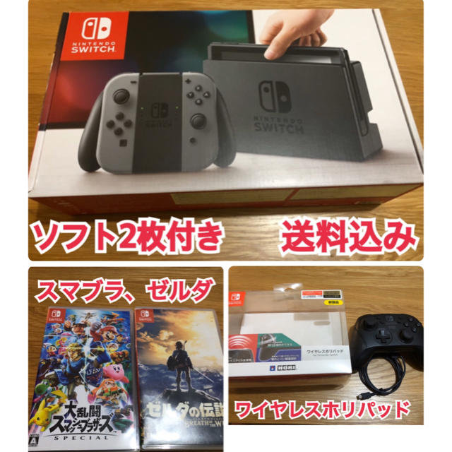 Nintendo Switch JOY-CON グレー 本体  HAC-S-KA