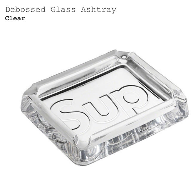 supreme Debossed Glass Ashtray clear 灰皿