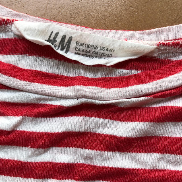 H&H(エイチアンドエイチ)のH&M ボーダーカットソーセット キッズ/ベビー/マタニティのキッズ服女の子用(90cm~)(Tシャツ/カットソー)の商品写真
