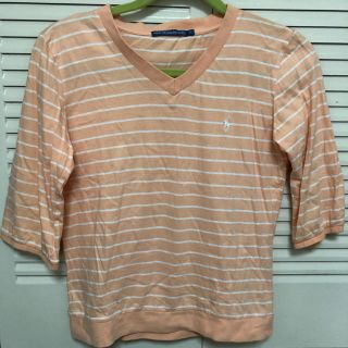 ポロラルフローレン(POLO RALPH LAUREN)のレディーストップス　POLO（薄オレンジ色）(カットソー(長袖/七分))