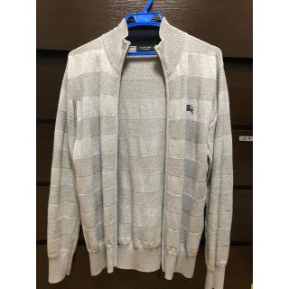 バーバリーブラックレーベル(BURBERRY BLACK LABEL)の値下げ バーバリー ブラックレーベル ジップアップニット Mサイズ(ニット/セーター)