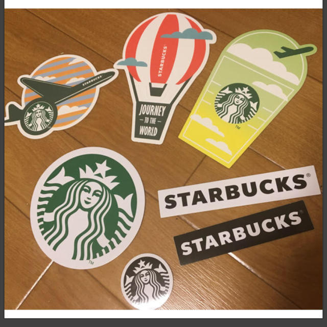 Starbucks Coffee(スターバックスコーヒー)のStarbucks ステッカー　ポストカード　韓国 ハンドメイドの文具/ステーショナリー(しおり/ステッカー)の商品写真