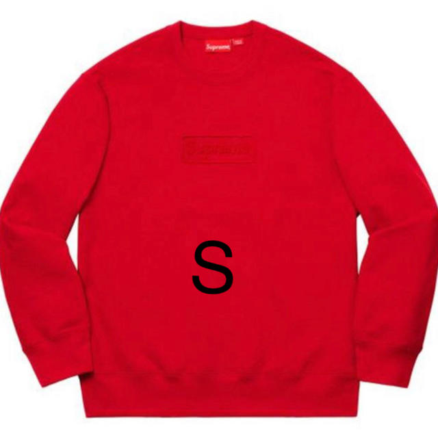 NaturalサイズS Supreme Cutout Logo Crewneck 国内正規品