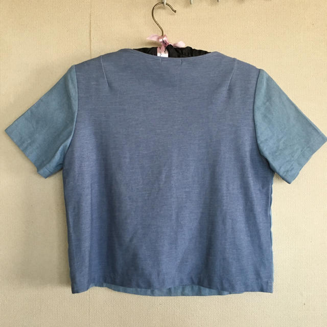 EMODA(エモダ)のデニム プルオーバー Tシャツ 半袖 レディースのトップス(Tシャツ(半袖/袖なし))の商品写真