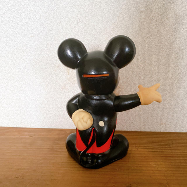レトロ ディズニー ミッキーマウス ソフビ フィギュア 貯金箱