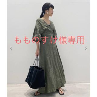 アパルトモンドゥーズィエムクラス(L'Appartement DEUXIEME CLASSE)のL'Appartement  Linen Madam Dress タグ付き(ロングワンピース/マキシワンピース)