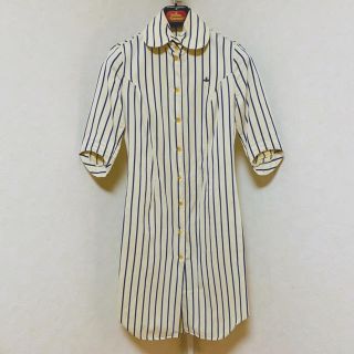 ヴィヴィアンウエストウッド(Vivienne Westwood)の高襟シャツワンピース⭐︎ヴィヴィアンウエストウッド(ひざ丈ワンピース)