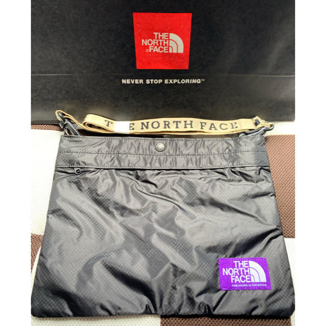 THE NORTH FACE - ノースフェイスパープルレーベル ロゴテープショルダーバッグ ブラック