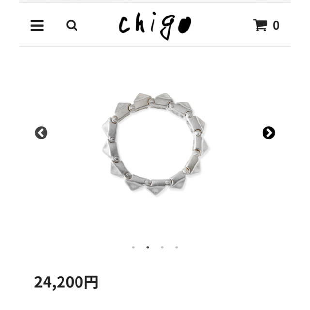 H.P.FRANCE(アッシュペーフランス)のchigo スタッズリング　シルバー レディースのアクセサリー(リング(指輪))の商品写真