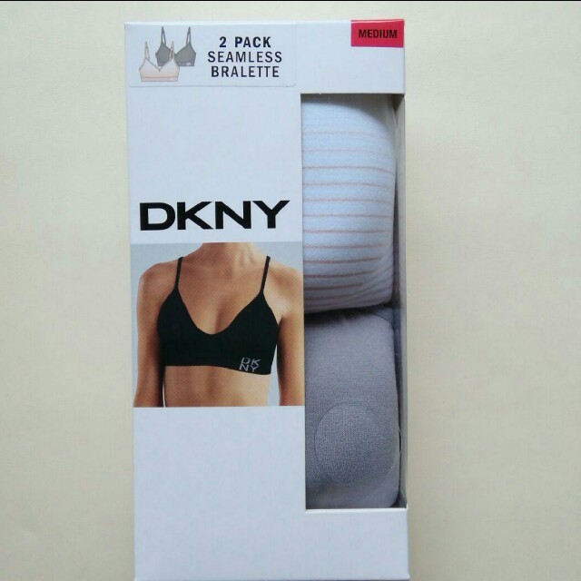 DKNY(ダナキャランニューヨーク)のDKNY　シームレス　ブラジャー　２枚セット　Ｍサイズ レディースの下着/アンダーウェア(ブラ)の商品写真