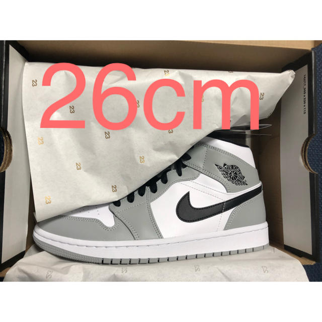 NIKE(ナイキ)の【新品】 NIKE AIR JORDAN 1 MID GREY 26cm ナイキ メンズの靴/シューズ(スニーカー)の商品写真