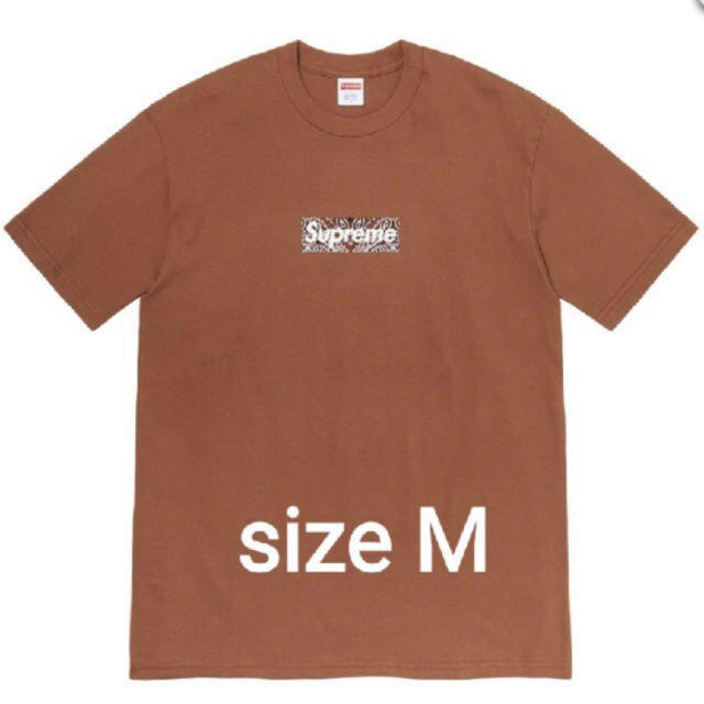 Supreme Bandana Box Logo Tee M brownTシャツ/カットソー(半袖/袖なし)