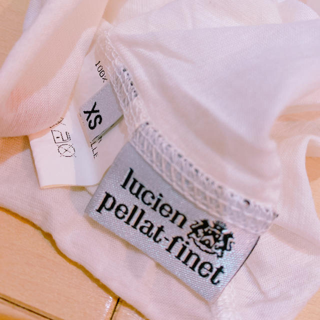 Lucien pellat-finet(ルシアンペラフィネ)の美品　Lucien Pellat-Finet 白　tシャツ　ペラフィネ レディースのトップス(Tシャツ(半袖/袖なし))の商品写真