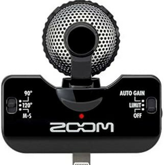 Zoom(ズーム)の送料無料！ZOOM/ズーム/プロフェッショナルステレオマイクロフォン/ iQ5 スマホ/家電/カメラのスマホアクセサリー(その他)の商品写真