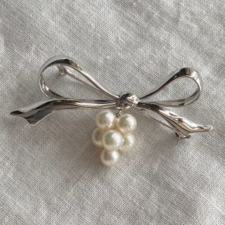 モモさま専用☆  MIKIMOTO パール リボン ブローチ