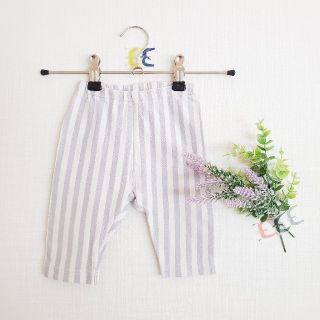 ユニクロ(UNIQLO)のストライプ 7分丈パンツ 80cm(パンツ)