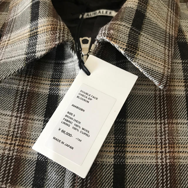 SUNSEA - AURALEE DOUBLE FACE CHECK ZIP BLOUSON 3の通販 by 山本山