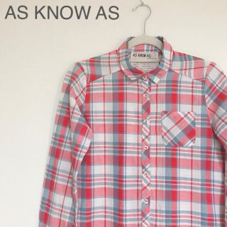 アズノゥアズピンキー(AS KNOW AS PINKY)のAS KNOW AS PINKY チェックシャツ(シャツ/ブラウス(長袖/七分))