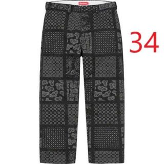 シュプリーム(Supreme)のSupreme Paisley Grid Chino Pant Black 34(チノパン)