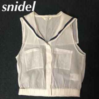 スナイデル(SNIDEL)のsnidel セーラー トップス ホワイト(その他)