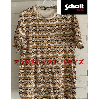 ショット(schott)の【期間限定タイムSALE‼️】schottオイル缶　総柄Tシャツ《Lサイズ》(Tシャツ/カットソー(半袖/袖なし))