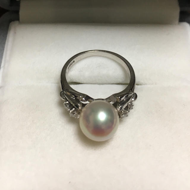 MIKIMOTO - ミキモト 花珠級 ダイヤモンド×パール リング K14WG 8.5mm 3.8gの通販 by やどかり's shop