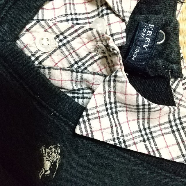 BURBERRY(バーバリー)のバーバリー  80  黒 キッズ/ベビー/マタニティのベビー服(~85cm)(シャツ/カットソー)の商品写真