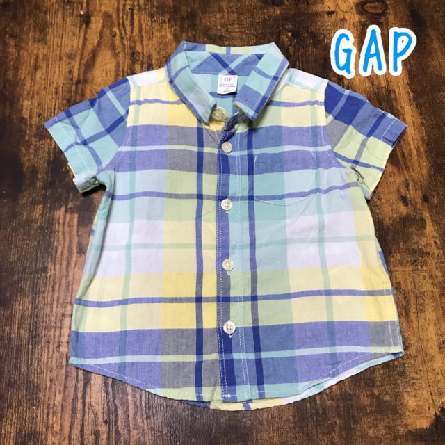 babyGAP(ベビーギャップ)のGAP 半袖　チェックシャツ　80size キッズ/ベビー/マタニティのベビー服(~85cm)(シャツ/カットソー)の商品写真