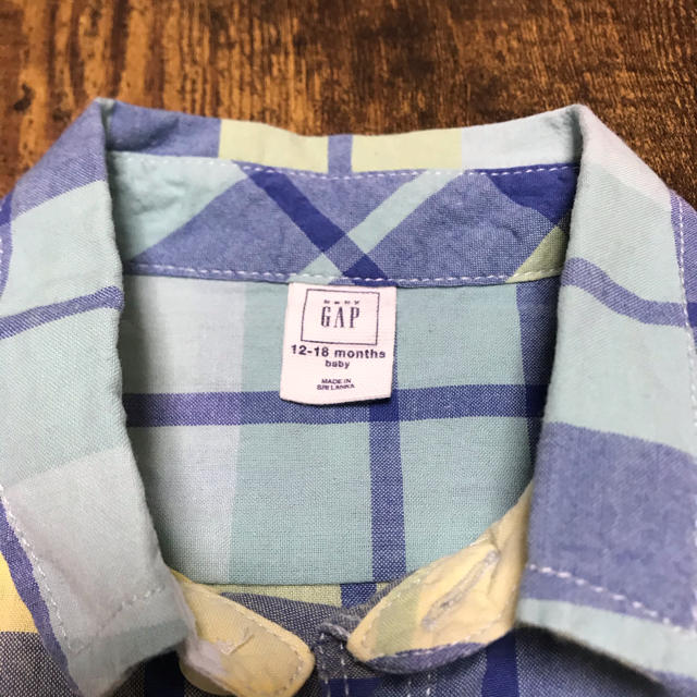 babyGAP(ベビーギャップ)のGAP 半袖　チェックシャツ　80size キッズ/ベビー/マタニティのベビー服(~85cm)(シャツ/カットソー)の商品写真