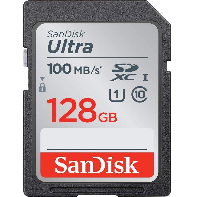 SanDisk(サンディスク)のSanDisk SDカード 128GB 新品 SDSDUNR-128G SDXC スマホ/家電/カメラのカメラ(その他)の商品写真