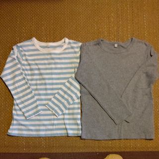 ムジルシリョウヒン(MUJI (無印良品))のはなちゃん様専用[130cm]無印良品 長袖Tシャツ２枚(Tシャツ/カットソー)