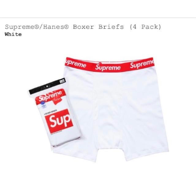 Supreme(シュプリーム)のバラ売り　supreme hanes  pants 白　Sサイズ　1枚 メンズのアンダーウェア(ボクサーパンツ)の商品写真