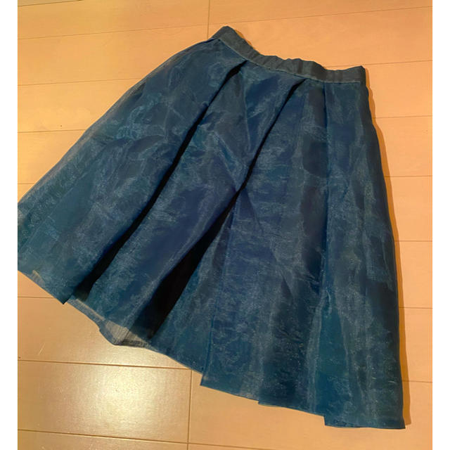 FRAY I.D(フレイアイディー)のグリーンフレアスカート レディースのスカート(ひざ丈スカート)の商品写真