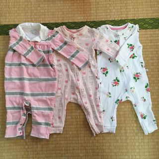 ベビーギャップ(babyGAP)の女の子 ロンパース 4着 まとめて(ロンパース)