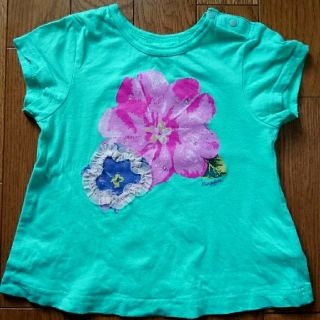 ハッカベビー(hakka baby)のhakka baby  大きなお花プリントTシャツ(Tシャツ/カットソー)