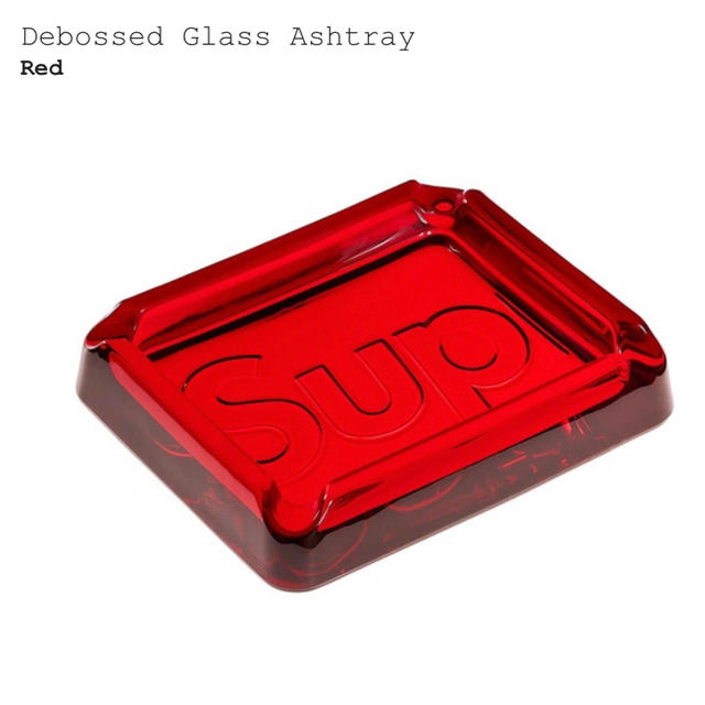 Supreme(シュプリーム)のSupreme Debossed Glass Ashtray 灰皿　赤　Red インテリア/住まい/日用品のインテリア小物(灰皿)の商品写真
