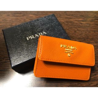 プラダ(PRADA)の【NOAHさん専用】PRADA 名刺ケース  オレンジ(名刺入れ/定期入れ)