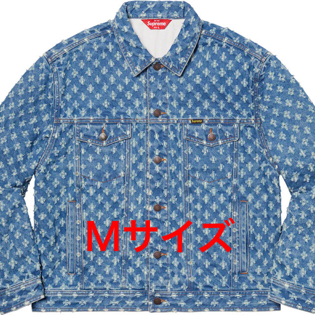 Supreme(シュプリーム)のHole Punch Denim Trucker Jacket ブルー M メンズのジャケット/アウター(Gジャン/デニムジャケット)の商品写真