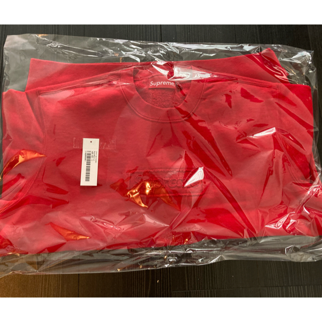 Supreme - Supreme cutout logo crewneck red M