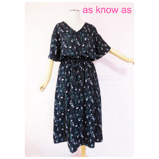 AS KNOW AS(ドット ・ ロングワンピース/マキシワンピース)の AS KNOW AS(ドット ・ ロングワンピース/マキシワンピース)の