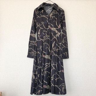 ◆半額SALE◆ レトロ　総柄　ワンピース(ロングワンピース/マキシワンピース)