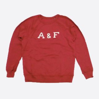 アバクロンビーアンドフィッチ(Abercrombie&Fitch)の★新品★アバクロンビー&フィッチ★アップリケロゴクルースウェット (Red/L)(トレーナー/スウェット)