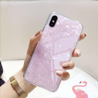 アップル(Apple)の【ピンク】iPhoneケース シェル 透明(iPhoneケース)