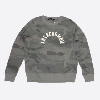 アバクロンビーアンドフィッチ(Abercrombie&Fitch)の★新品★アバクロンビー&フィッチ★クルースウェット (Grey Camo/M)(トレーナー/スウェット)