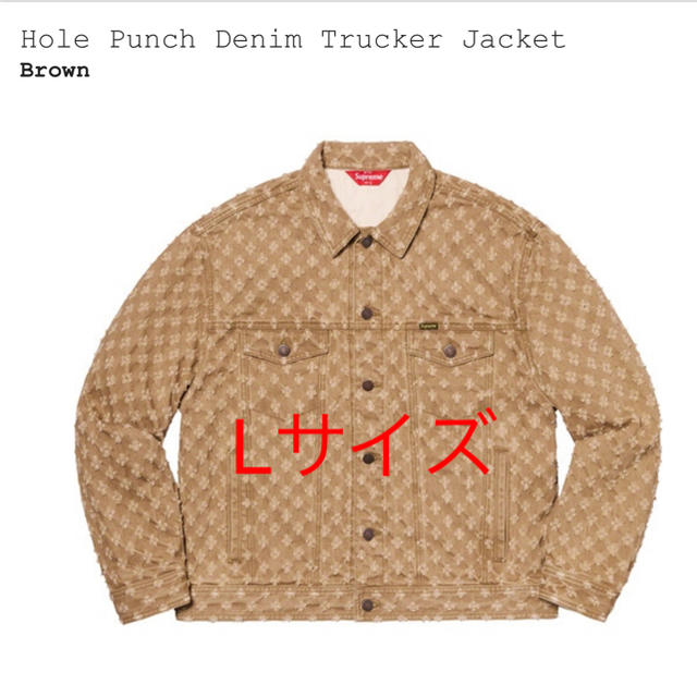 超人気 - Supreme Hole L Jacket Trucker Denim Punch Gジャン/デニム