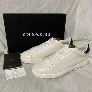 新品 本物 正規品 COACH コーチ メンズ レザー スニーカー 白