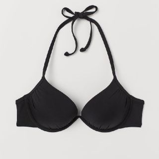 エイチアンドエム(H&M)のH&M スーパープッシュアップビキニトップ C75 黒 水着 ビキニ(水着)