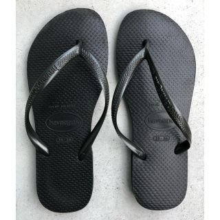 ハワイアナス(havaianas)のMA様専用　ハワイアナス　黒サンダル(ビーチサンダル)