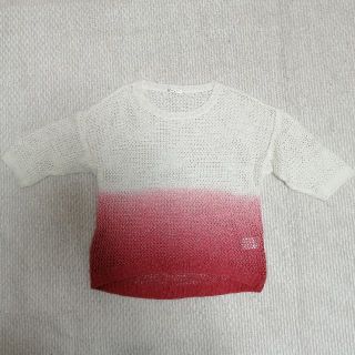 コルザ(COLZA)のCOLZA　ハニーズ　春セーター　Mサイズ　白＆赤のグラデーション(ニット/セーター)