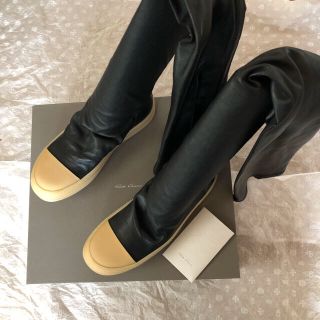 リックオウエンス(Rick Owens)のRickOwens ストレッチニーハイブーツ(ブーツ)